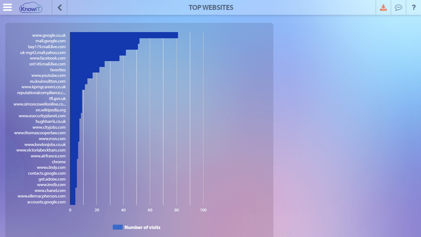 Top Websites Visited Report